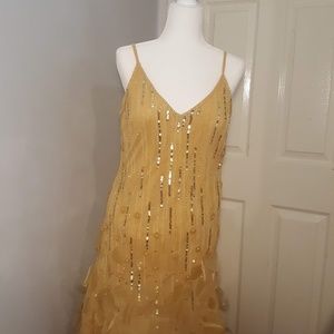 Gold Sequin Dress